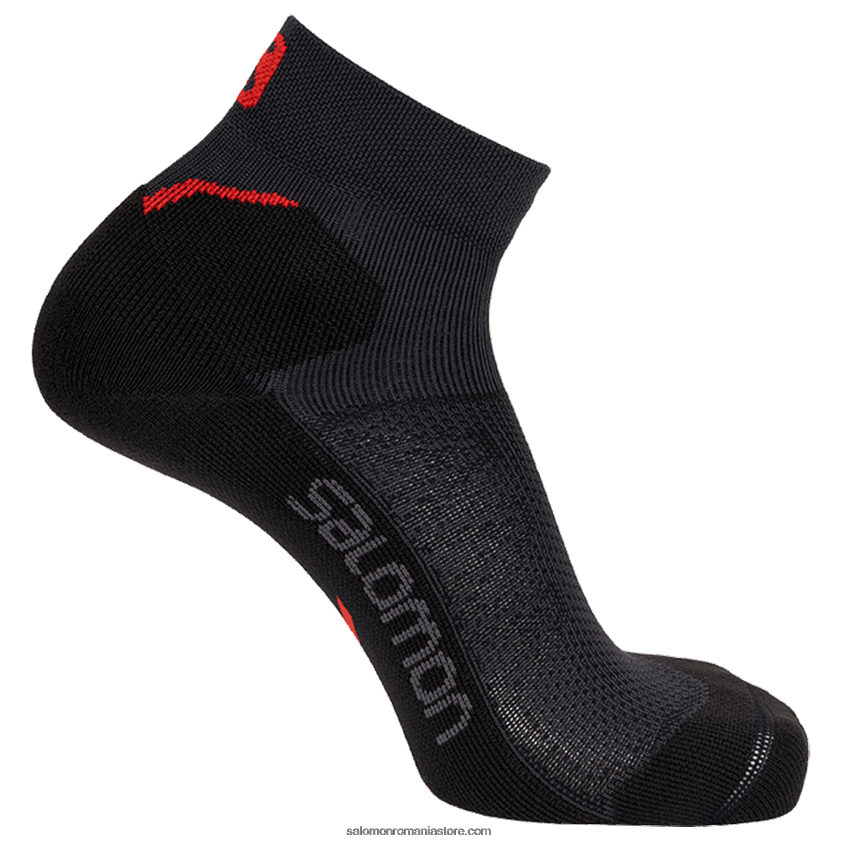 Salomon abanos/rosu curse șosete bărbați - glezna speedcross 6D8X2J463