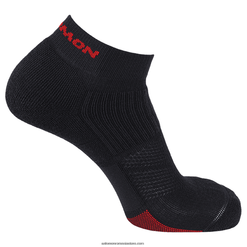 Salomon deep black/aliaj/goji berry ciorapi barbatesti - x ultra glezna 6D8X2J464