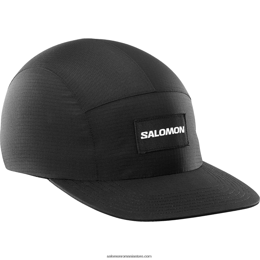 Salomon negru adânc șapcă bărbați - bonatti waterproof five panel 6D8X2J445