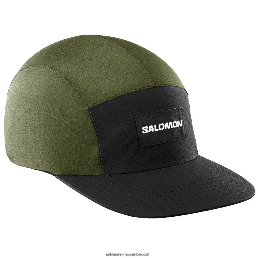 Salomon noapte de pădure șapcă bărbați - bonatti waterproof five panel 6D8X2J444