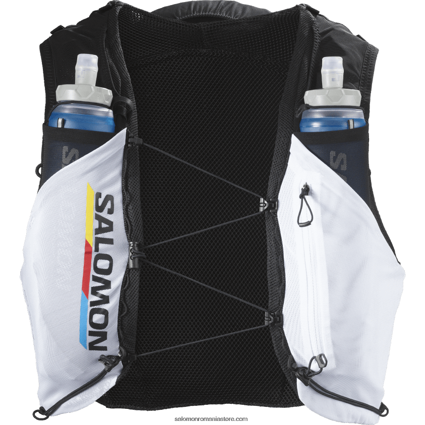 Salomon alb negru vesta alergare barbati cu baloane incluse - adv skin 5 race flag 6D8X2J307