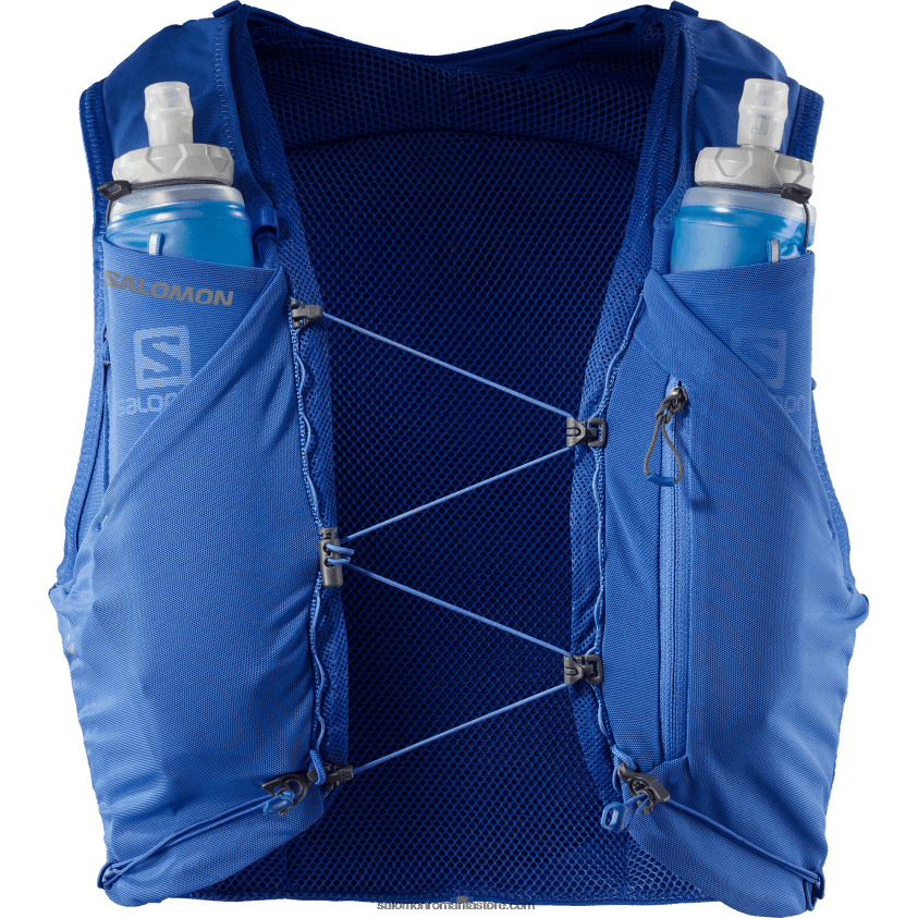 Salomon albastru nautic/abanos/alb vestă de alergare bărbați cu baloane incluse - adv skin 5 6D8X2J318