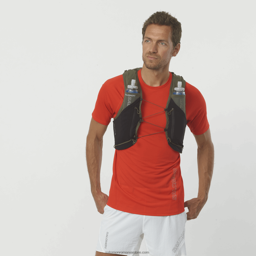 Salomon frunza de struguri/negru vestă de alergare bărbați cu baloane incluse - piele adv 12 6D8X2J304