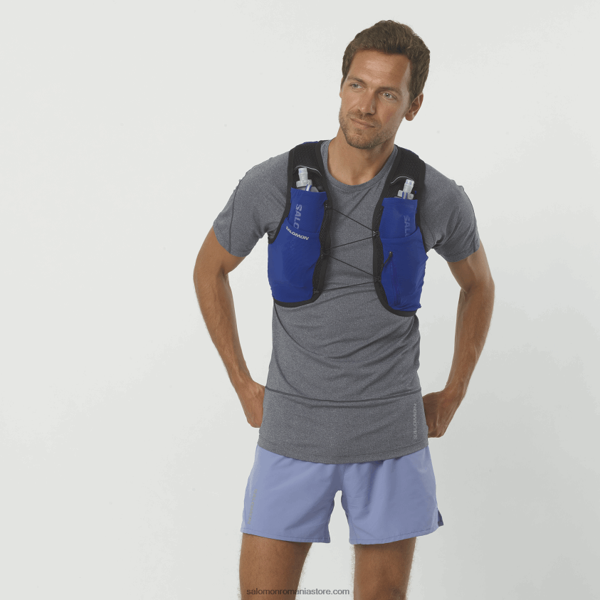 Salomon naviga pe web/negru vestă de alergare pentru bărbați cu baloane incluse - piele activă 4 6D8X2J332