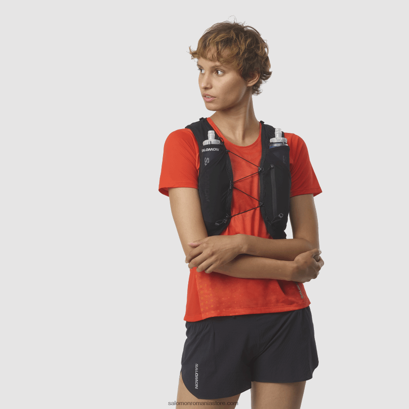 Salomon negru/abanos vestă de alergare bărbați cu baloane incluse - adv skin 5 6D8X2J317