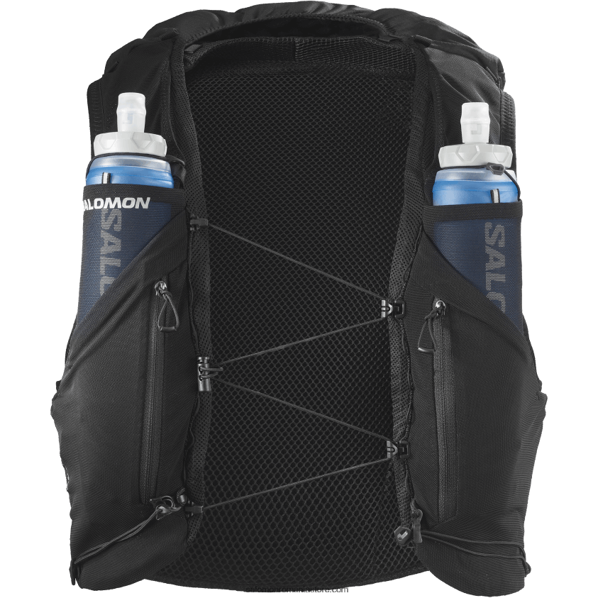 Salomon negru vestă de alergare bărbați cu baloane incluse - piele adv 12 6D8X2J301