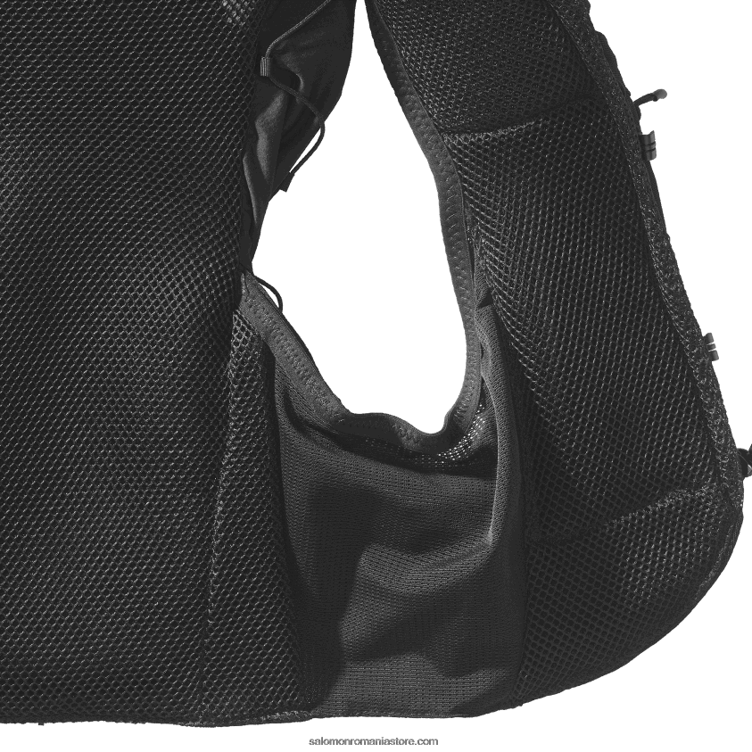 Salomon negru vestă de alergare bărbați cu baloane incluse - piele adv 12 6D8X2J301
