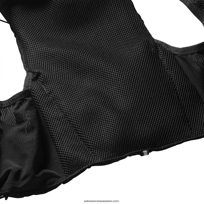 Salomon negru vestă de alergare bărbați cu baloane incluse - piele adv 12 6D8X2J301
