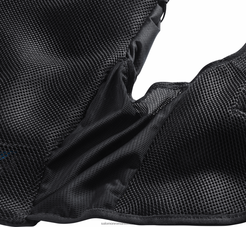 Salomon negru vestă de alergare bărbați cu baloane incluse - piele adv 12 6D8X2J354