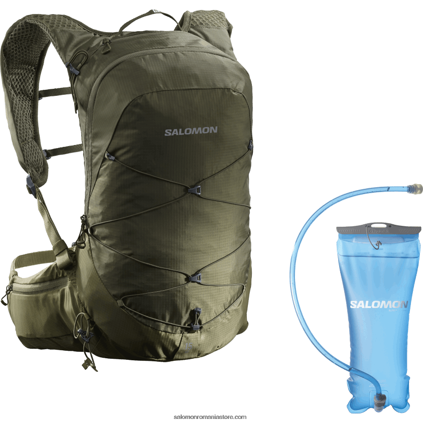 Salomon olive night/martini olive geanta de drumetie barbati - xt 15 vezica urinara 6D8X2J378