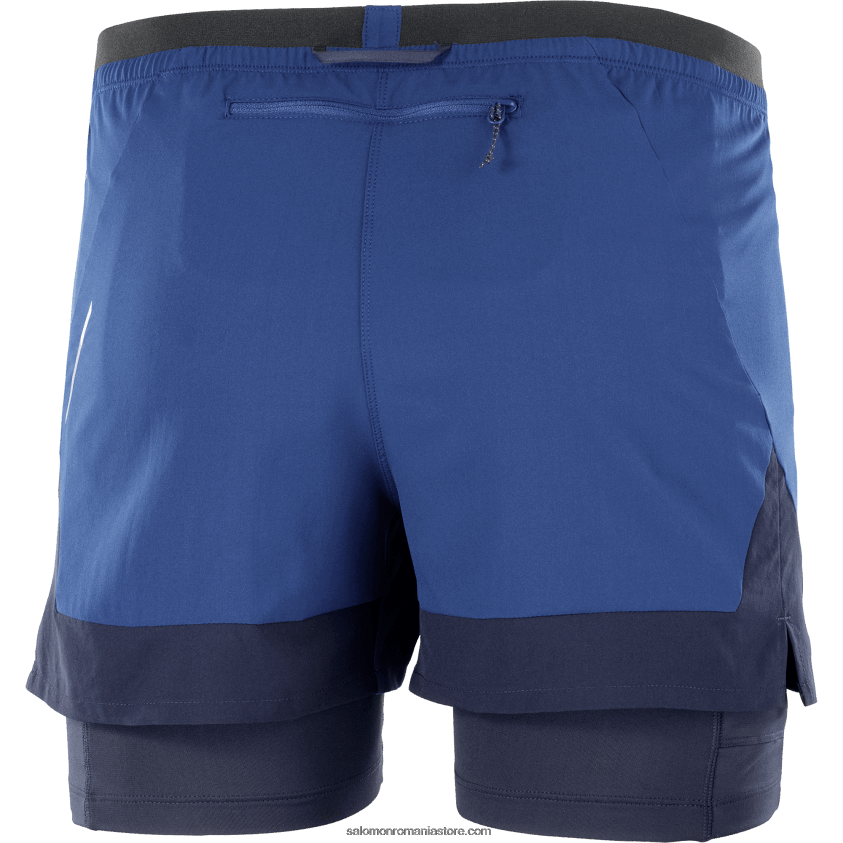 Salomon bujor bleumarin/cer de noapte pantaloni scurți bărbați - cross 2in1 6D8X2J283