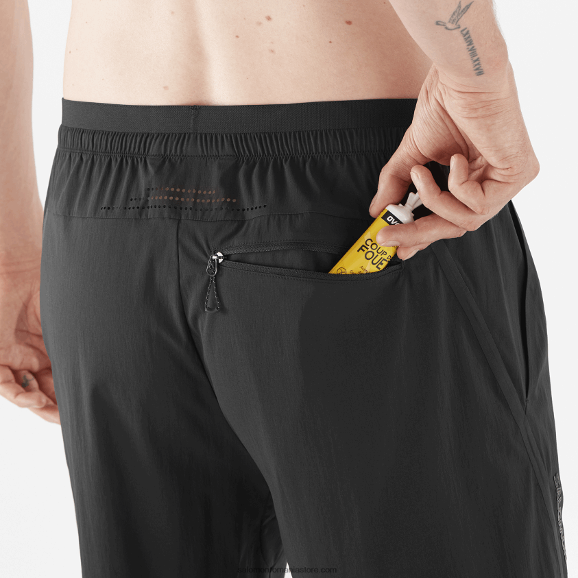 Salomon negru adânc pantaloni scurți pentru bărbați - runlife 6D8X2J261