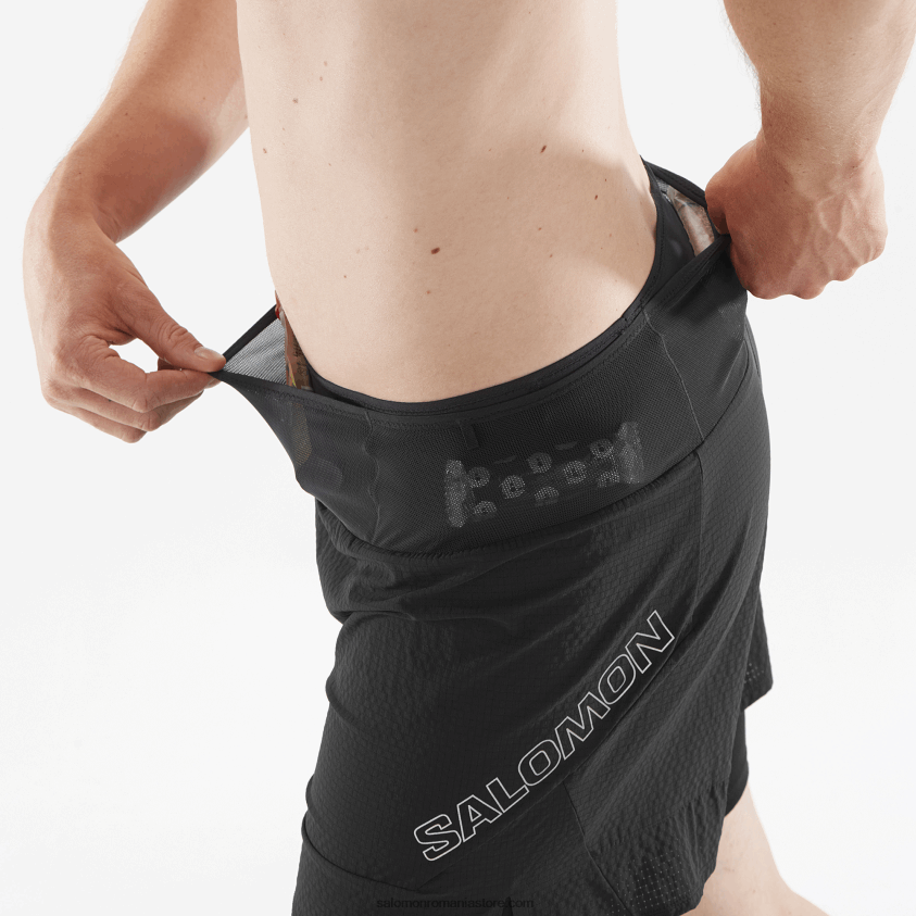 Salomon negru adânc pantaloni scurți pentru bărbați - sense aero 2in1 6D8X2J292