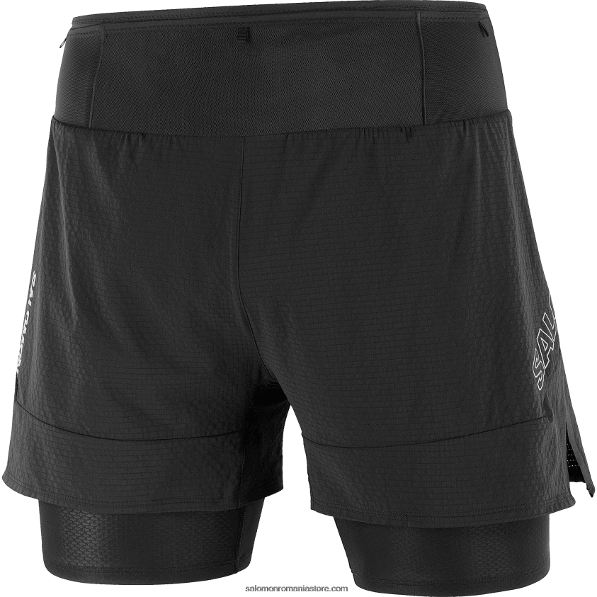Salomon negru adânc pantaloni scurți pentru bărbați - sense aero 2in1 6D8X2J292