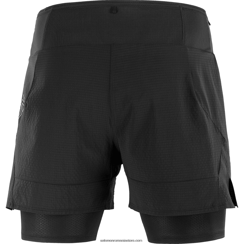 Salomon negru adânc pantaloni scurți pentru bărbați - sense aero 2in1 6D8X2J292