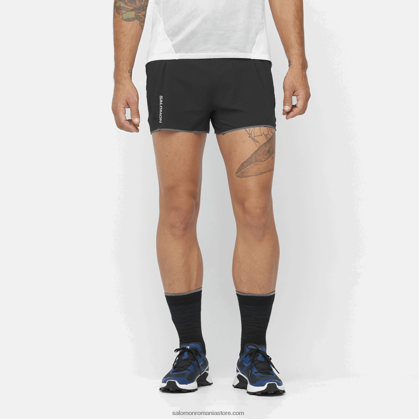 Salomon negru adânc pantaloni scurți pentru bărbați - sense aero 3 6D8X2J288