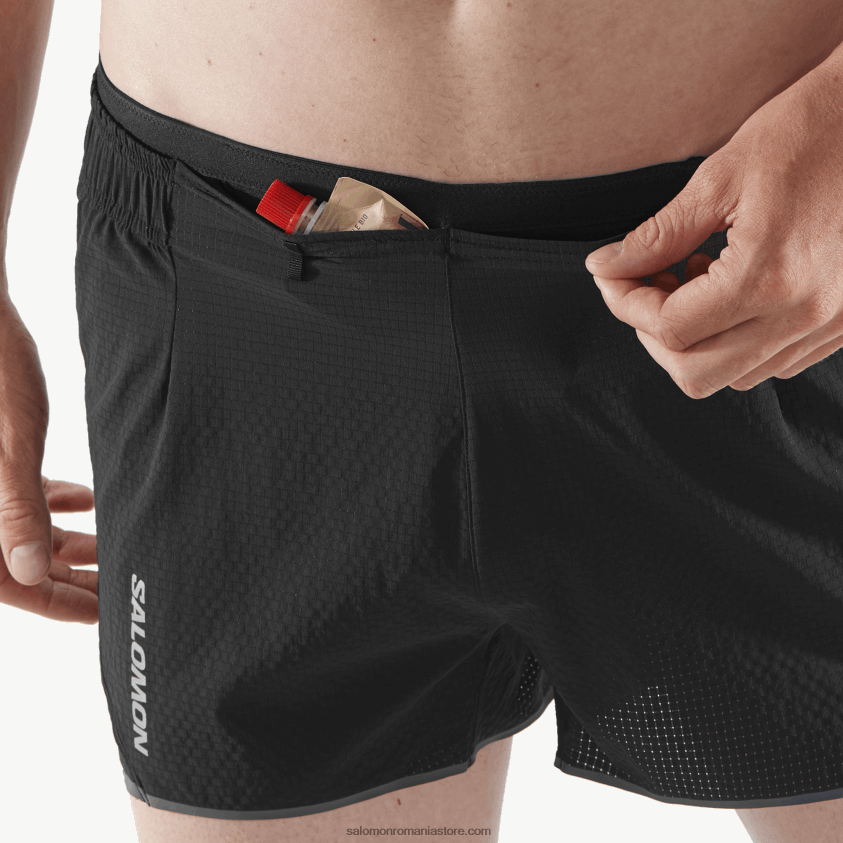 Salomon negru adânc pantaloni scurți pentru bărbați - sense aero 3 6D8X2J288