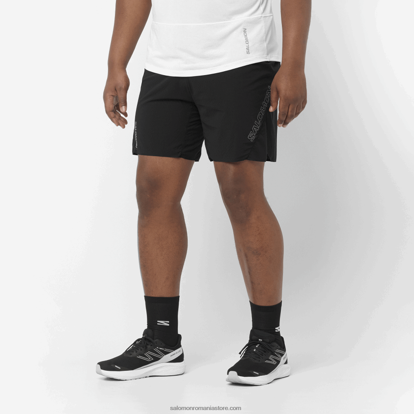 Salomon negru adânc pantaloni scurți pentru bărbați - sense aero 7 6D8X2J285