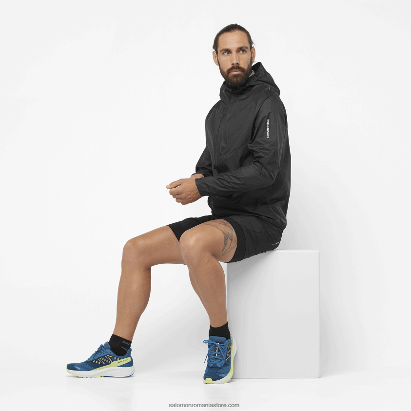 Salomon negru pantaloni scurți pentru bărbați - cross twinskin 6D8X2J300
