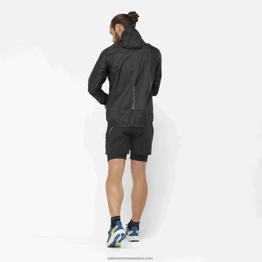 Salomon negru pantaloni scurți pentru bărbați - cross twinskin 6D8X2J300