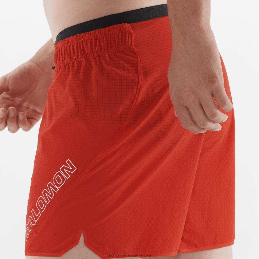 Salomon roșu aprins pantaloni scurți pentru bărbați - sense aero 5 6D8X2J291