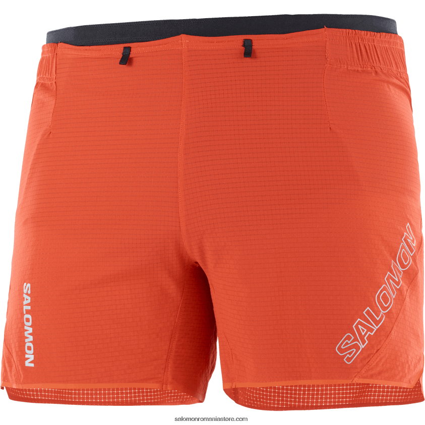 Salomon roșu aprins pantaloni scurți pentru bărbați - sense aero 5 6D8X2J291