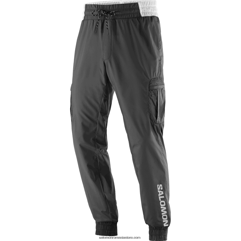 Salomon alb/negru profund pantaloni barbatesti - echipat 6D8X2J247