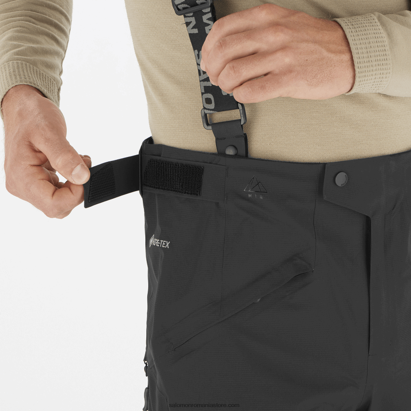 Salomon negru adânc pantaloni barbati - mtn gore-tex 6D8X2J256
