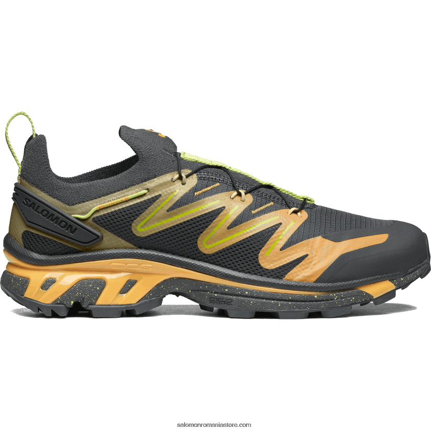 Salomon abanos/portocaliu aprins/verde lime strălucitor pantofi sport pentru bărbați - xt-rush 2 6D8X2J107