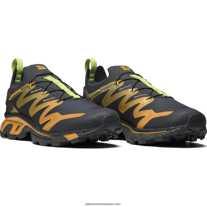 Salomon abanos/portocaliu aprins/verde lime strălucitor pantofi sport pentru bărbați - xt-rush 2 6D8X2J107