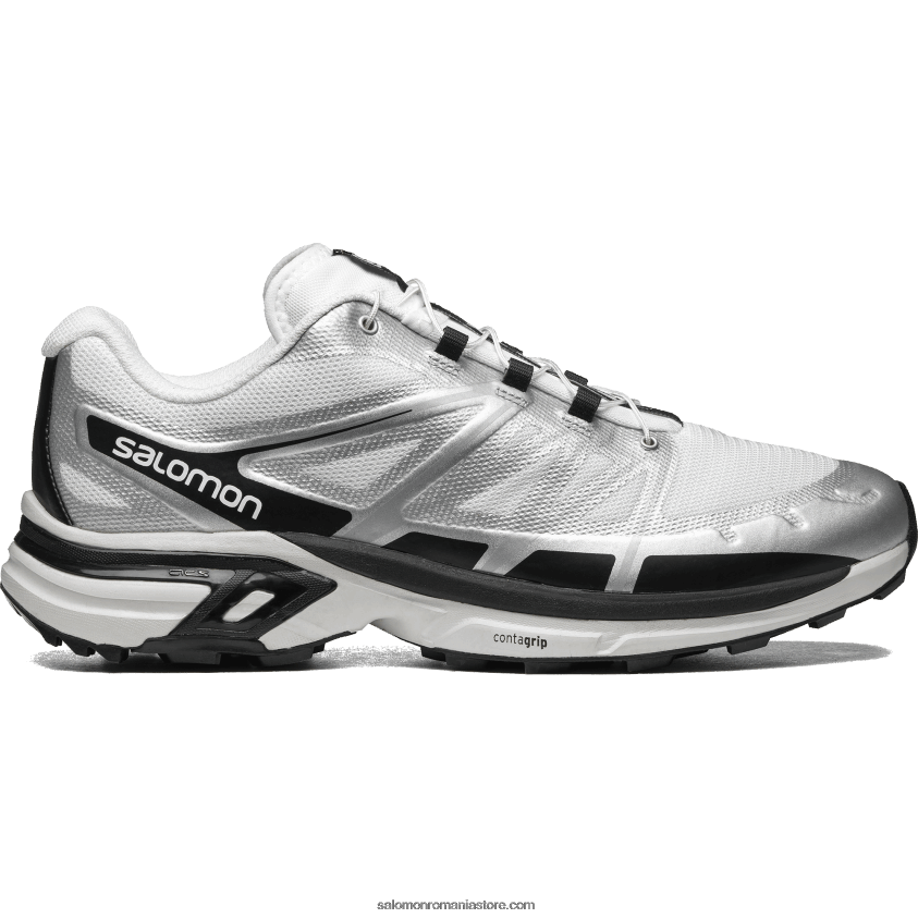Salomon alb/argintiu metalic x/negru pantofi sport pentru bărbați - xt-wings 2 6D8X2J194