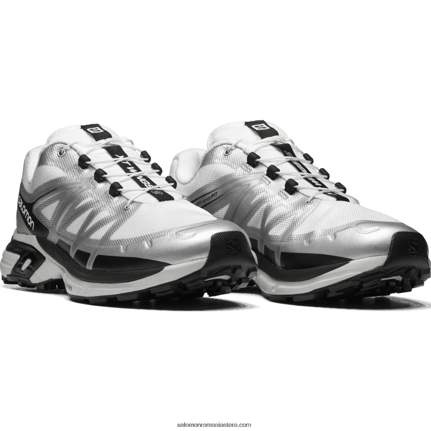 Salomon alb/argintiu metalic x/negru pantofi sport pentru bărbați - xt-wings 2 6D8X2J194