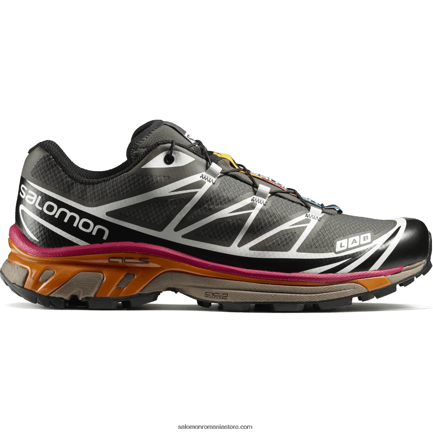 Salomon beluga/negru/portocaliu russet pantofi sport pentru bărbați - xt-6 recut 6D8X2J66