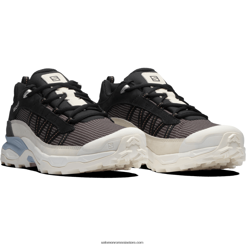 Salomon ciocolată prune/gheață vanilie/zen albastru pantofi sport pentru bărbați - shelter low piele 6D8X2J173