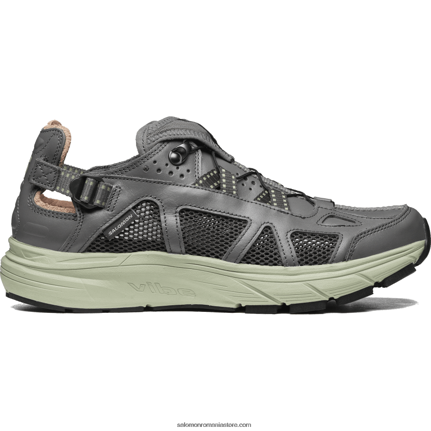 Salomon cositor/salvie de deșert/beluga pantofi sport pentru bărbați - piele techsonic 6D8X2J176