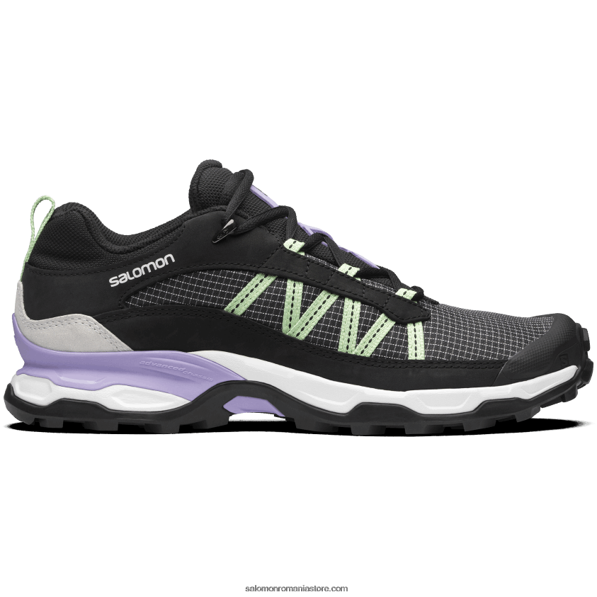 Salomon negru/alb/verde patinat pantofi sport pentru bărbați - shelter low piele 6D8X2J172