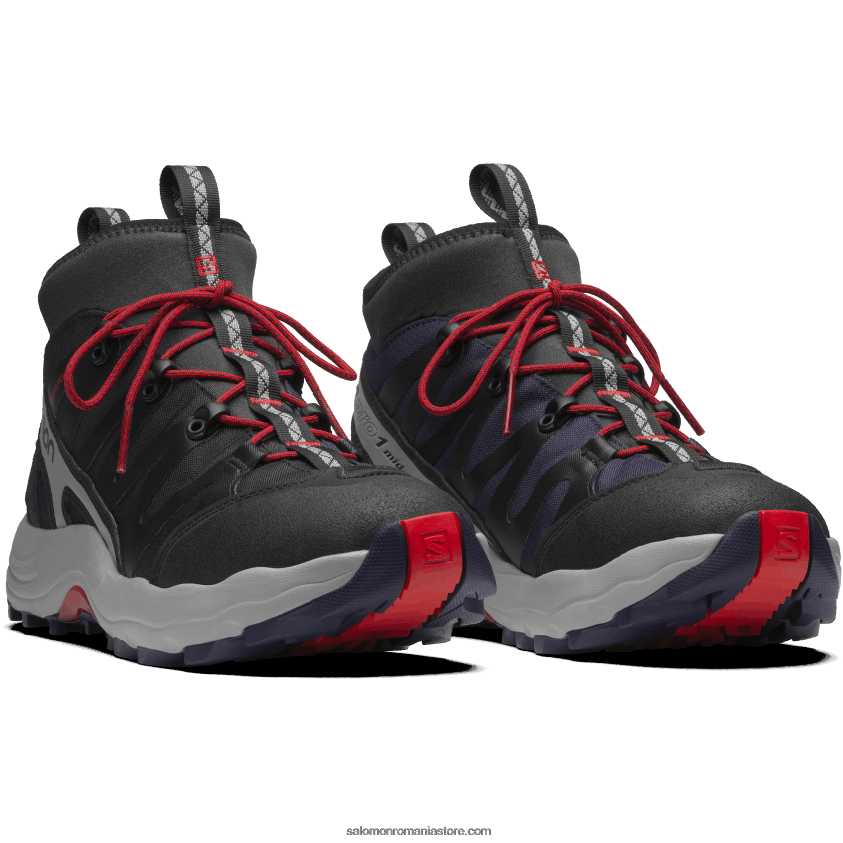 Salomon negru/aliaj/goji berry pantofi sport pentru bărbați - xa pro 1 mid gore-tex 6D8X2J199