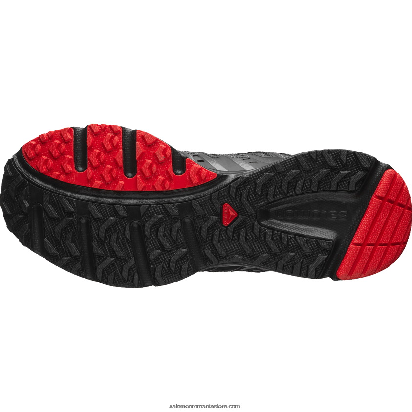 Salomon negru/argintiu metalic x/rosu curse pantofi sport pentru bărbați - x-mission 3 6D8X2J203