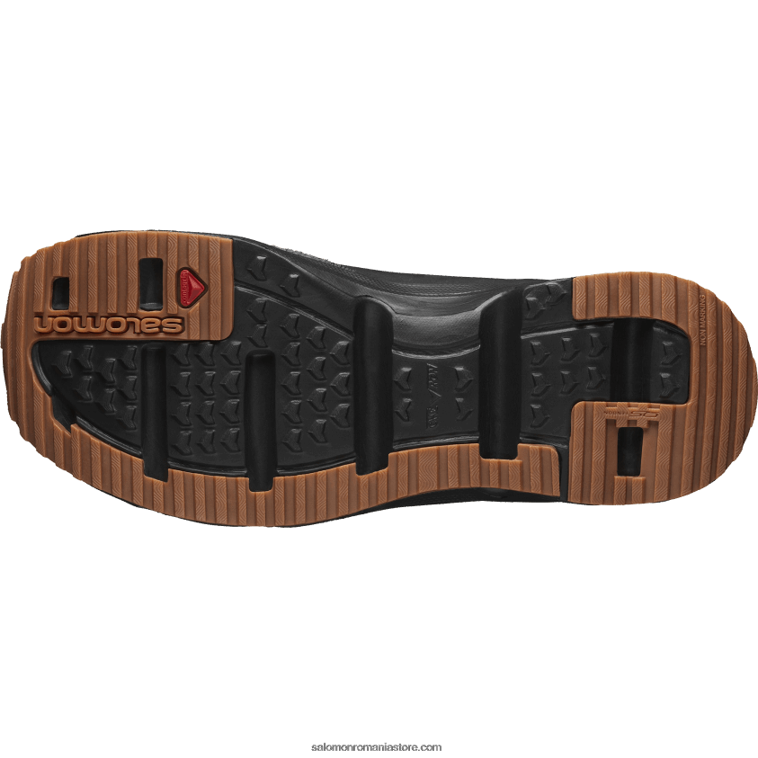Salomon negru/gumă8 pantofi sport pentru bărbați - piele rx slide avansată 6D8X2J183