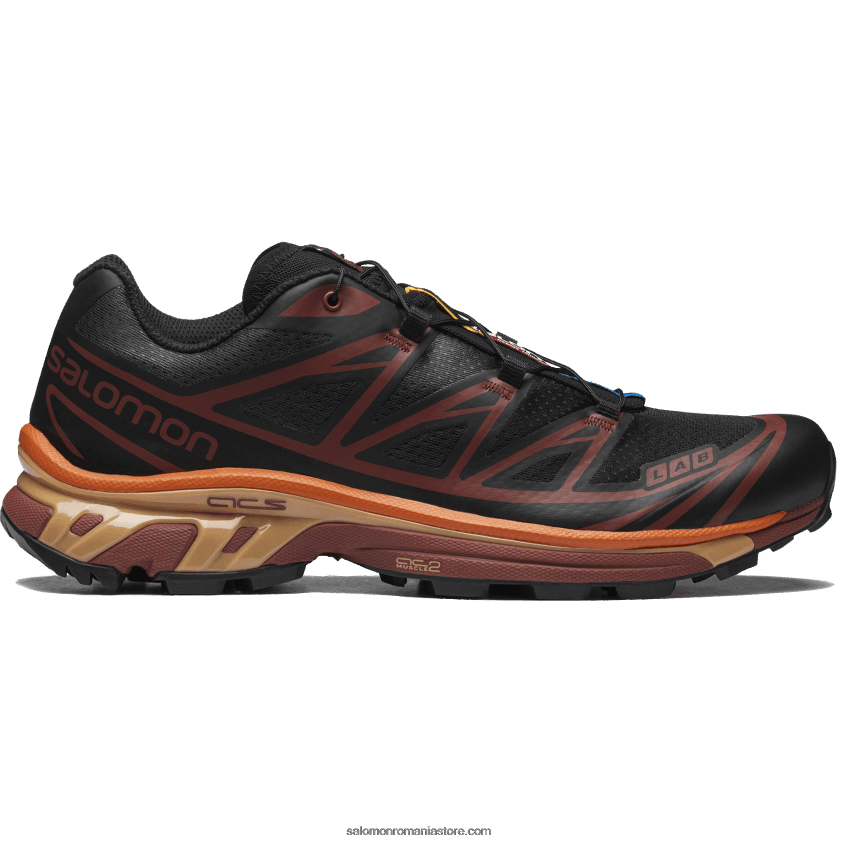 Salomon negru/prune ciocolata/portocaliu vibrant pantofi sport pentru bărbați - xt-6 6D8X2J86