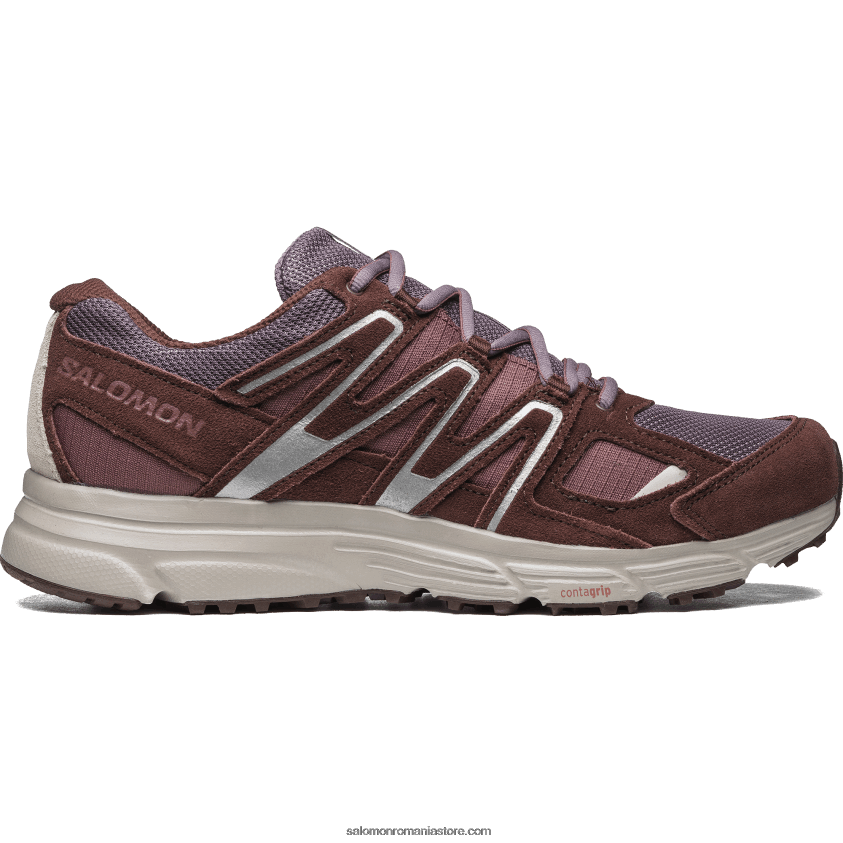 Salomon peisaj lunar/ghimbir sălbatic/bitter choc ltr pantofi sport pentru bărbați - x-mission 4 piele de căprioară 6D8X2J166
