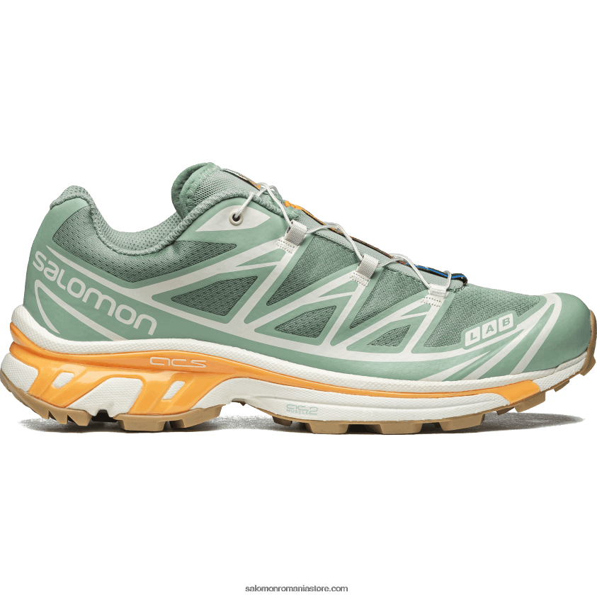 Salomon verde granit/acvifer/portocaliu aprins pantofi sport pentru bărbați - xt-6 6D8X2J75
