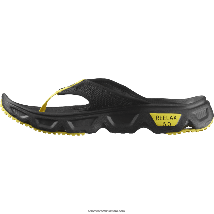 Salomon negru/buttercup pantofi de recuperare bărbați - reelax break 6.0 6D8X2J1487