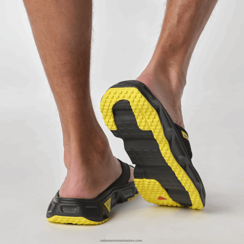 Salomon negru/buttercup pantofi de recuperare bărbați - reelax break 6.0 6D8X2J1487