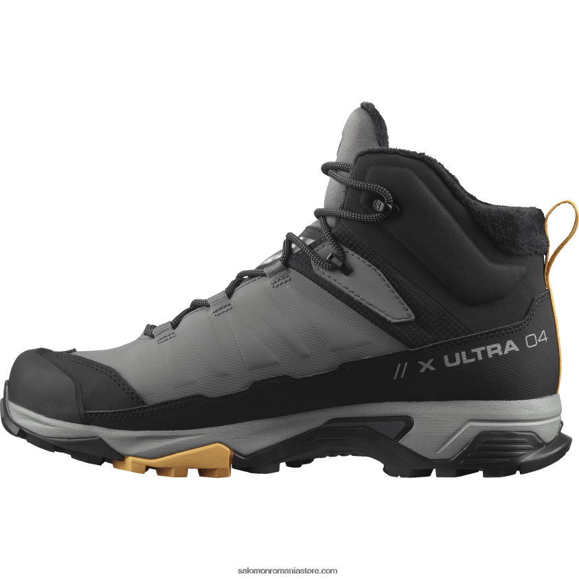 Salomon nuanta linistita/negru/cais cald cizme de iarna barbati - x ultra 4 mid winter thinsulate clima waterproof 6D8X2J1080