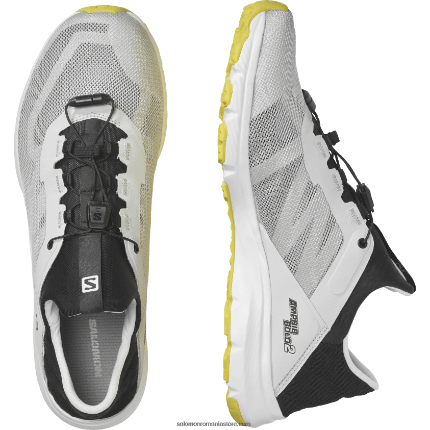Salomon stâncă lunară/neagră/buttercup sandale bărbați - amphib bold 2 6D8X2J1081