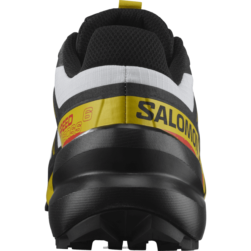 Salomon alb/negru/galben imperiu pantofi de alergare pentru bărbați - speedcross 6 6D8X2J1451