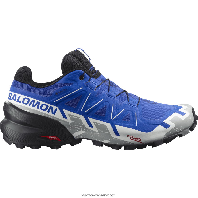 Salomon albastru nautic/negru/alb pantofi de alergare pentru bărbați - speedcross 6 gore-tex 6D8X2J1467
