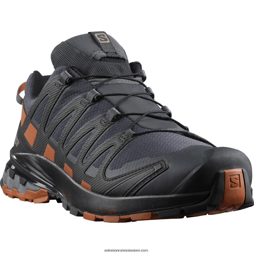 Salomon cafenea abanos/caramel/negru pantofi de alergare pentru bărbați - xa pro 3d v8 gore-tex wide 6D8X2J1472