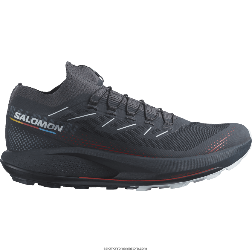 Salomon carbon/roș aprins/gheață arctică pantofi de alergare pentru bărbați - pulsar trail pro 2 6D8X2J1436